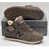 Кроссовки New Balance 574 Suede Umber Black с мехом