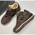 Кроссовки New Balance 574 Suede Umber Black с мехом