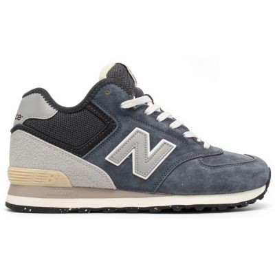 New Balance 574 Mid Suede Grey Graphite Black зимние