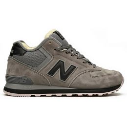 New Balance 574 Mid Grey Deep Blue зимние