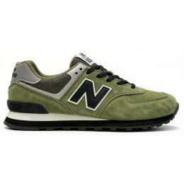 New Balance 574 Suede Green Black