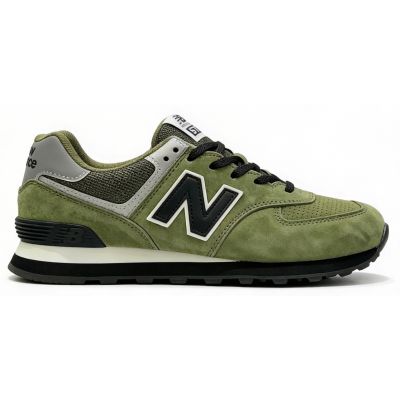 New Balance 574 Suede Green Black