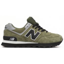 New Balance 574 Suede Green Black