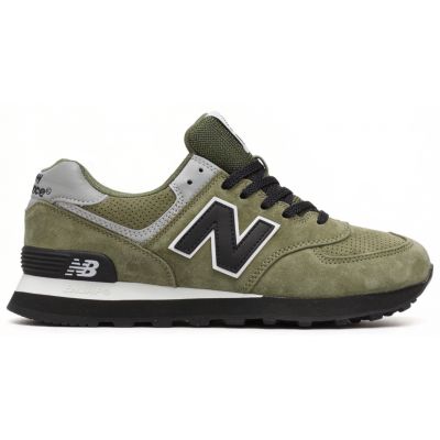 New Balance 574 Suede Green Black