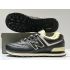 New Balance 574 Low Black White Leather с мехом