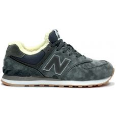 New Balance 574 Dark Grey Suede с мехом New Balance 574 Dark Grey Suede с мехом