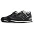 New Balance 574 Leather Black White