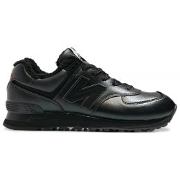 New Balance 574 Black Red с мехом New Balance 574 Black Red с мехом