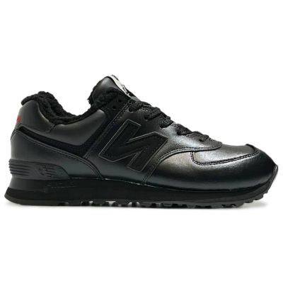 New Balance 574 Black Red с мехом New Balance 574 Black Red с мехом