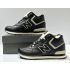Кроссовки New Balance 574 Mid Black White Leather с мехом