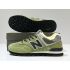 Кроссовки New Balance 574 Suede Green Black с мехом
