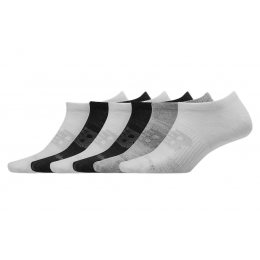 Носки New Balance Flat Knit No Show Socks 6 пар (Black, Grey, White)