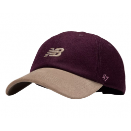 Бейсболка New Balance '47 Clean Up Wool Suede Hat Plum Brown