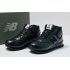 Кроссовки New Balance 574 Mid Triple Black Leather с мехом