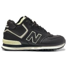 New Balance 574 Mid Brown White Leather с мехом