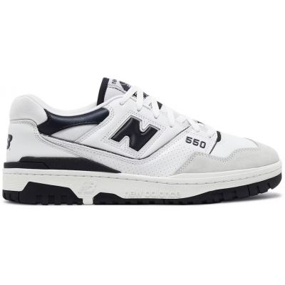 White and navy new balance top