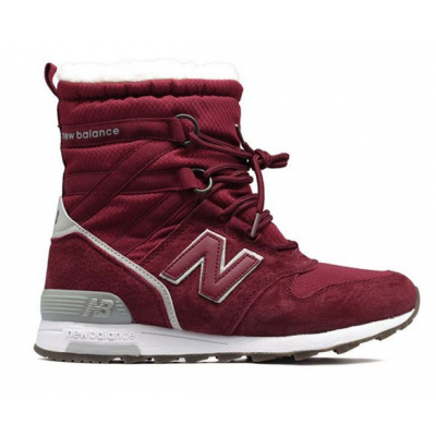 Кроссовки New Balance зимние 1400 с мехом бордовые