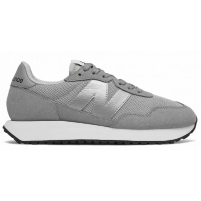 New Balance кроссовки женские 237 серые с серебряным