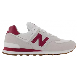 New Balance 574 Classic кожаные серые с бордовым