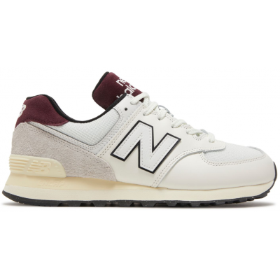 Кроссовки New Balance 574 White Burgundy женские