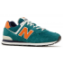 New Balance 574 Aqua Green Orange