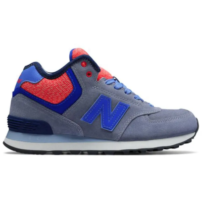 Зимние кроссовки New Balance 574 Mid Cut Grey Blue Red