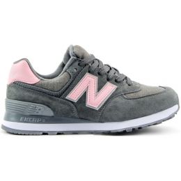 Зимние кроссовки New Balance женские серые с розовым