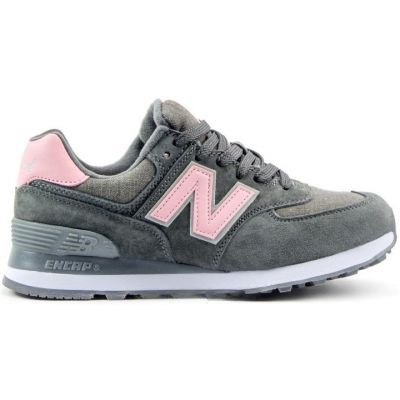 Зимние кроссовки New Balance женские серые с розовым