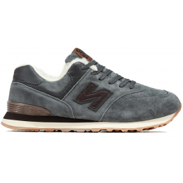 Кроссовки New Balance 574 Grey Brown с мехом