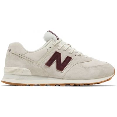 Кроссовки New Balance женские 574 Bone White Burgundy