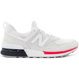 Кроссовки New Balance 574 мужские бежевые с красным