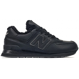 Кроссовки New Balance 574 зимние черные 