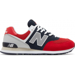 New Balance 574 Pebbled Sport Team Red