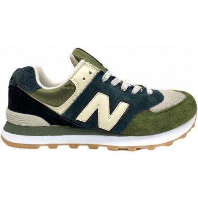 New Balance кроссовки 574 зелено-синие