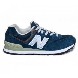 Кроссовки New Balance 574 мужские замшевые синие