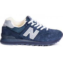 Кроссовки New Balance сине-серые зимние